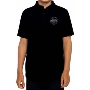 Travis Mathew Kids Spelunk Black Polo Shirt (size medium)